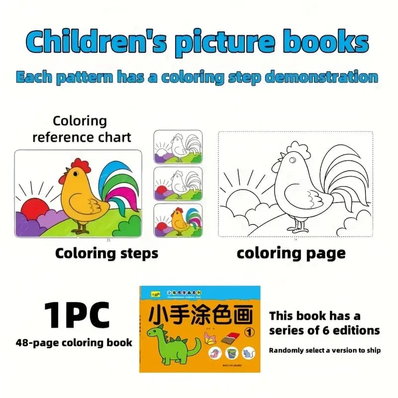 Livre de coloriage pour enfants, 46 pages, dessin et peinture, fournitures d'art éducatives pour l'a