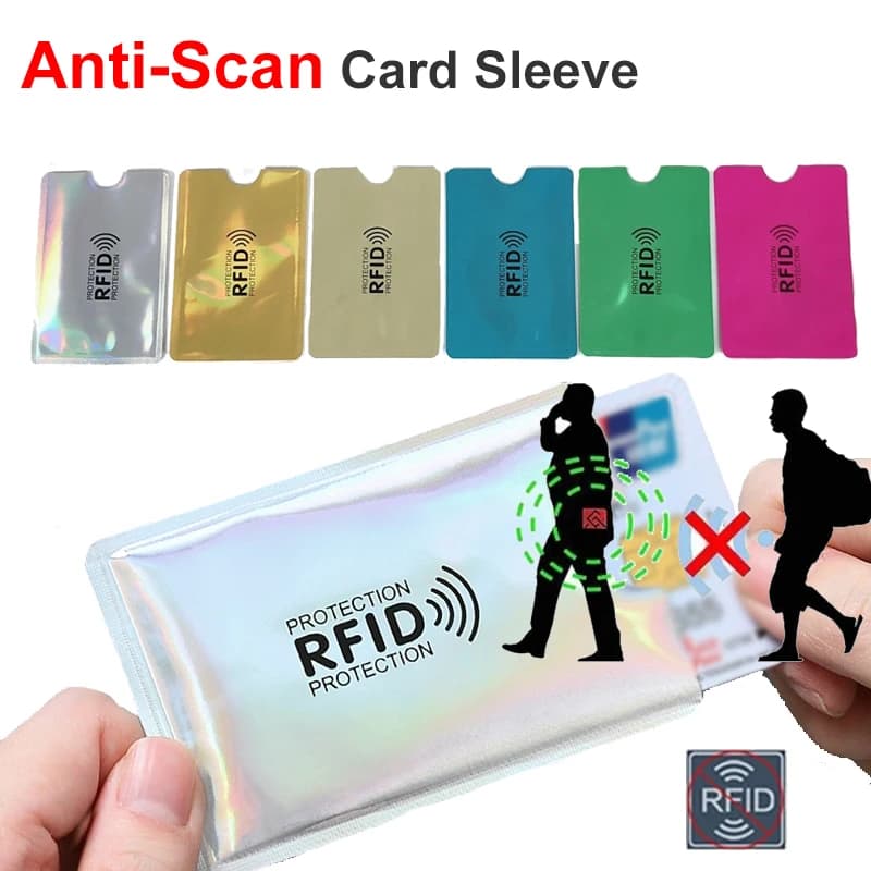 10 pièces Anti-Scan manchon de carte Anti-magnétique Anti-vol Anti RFID/NFC numérisation feuille d'a