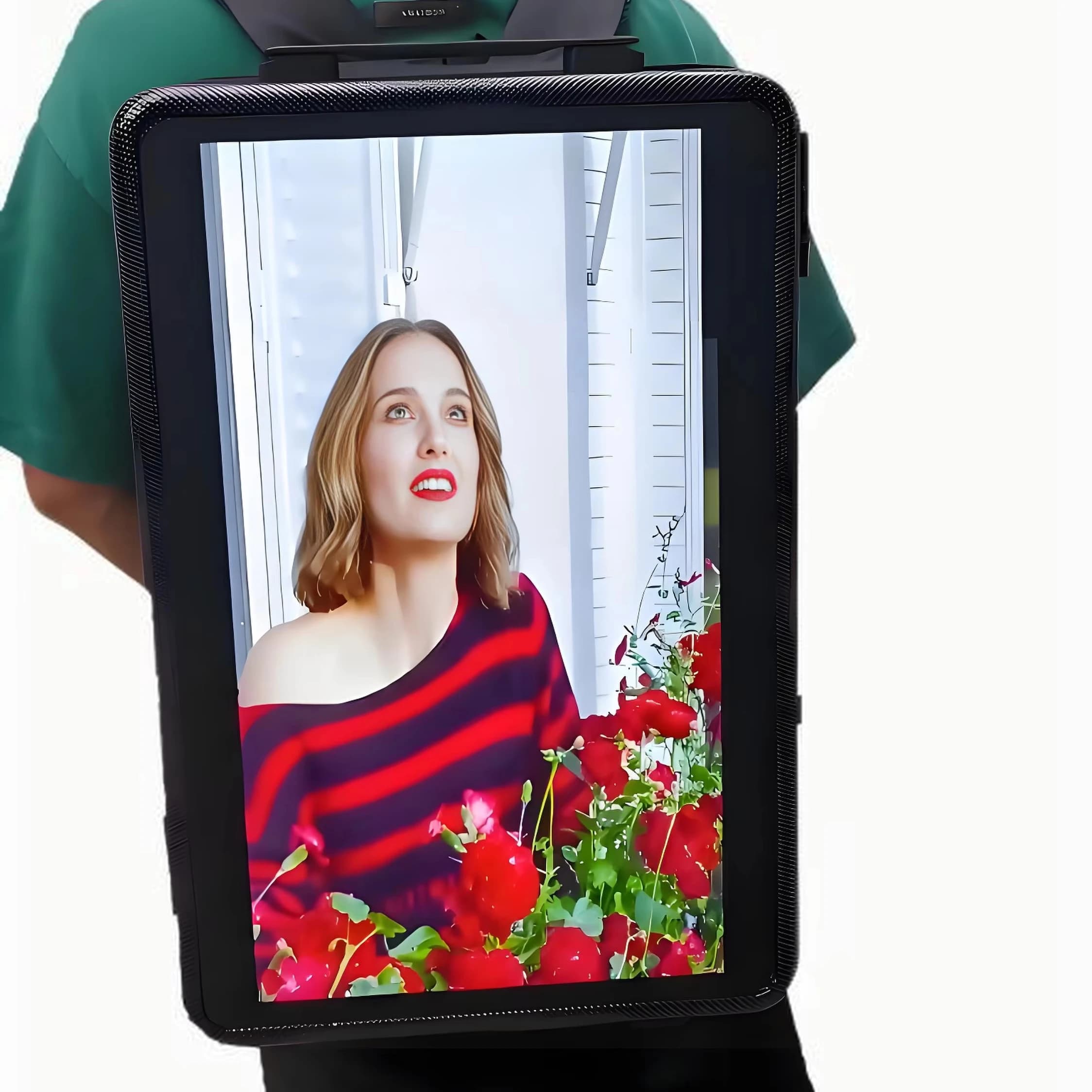 Sac à dos publicitaire numérique, écran LCD Android, sac à dos portable, écran publicitaire LCD pour
