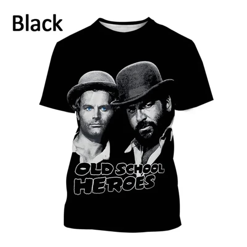 Bud Spencer Terence Hill T-shirts graphiques pour hommes T-shirt de jeu vêtements pour femmes Haraju