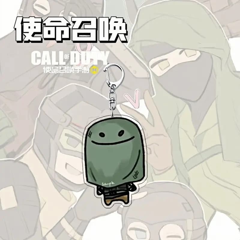 Call of Duty Ghost Soap Keegan jeu périphérique dessin animé version Q acrylique porte-clés livre em