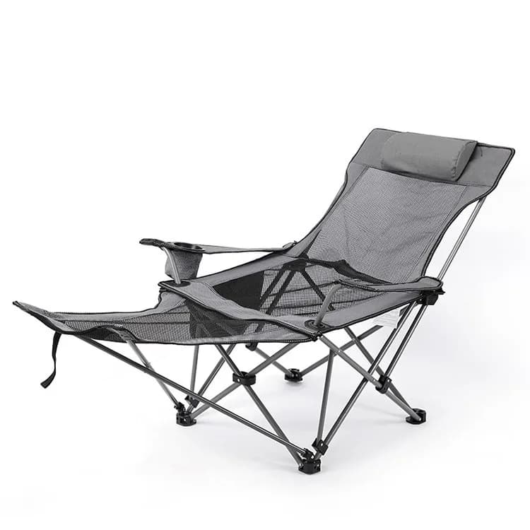 Chaise longue de Camping, chaise de Camping inclinable Portable, chaise de Camping pliante avec repo
