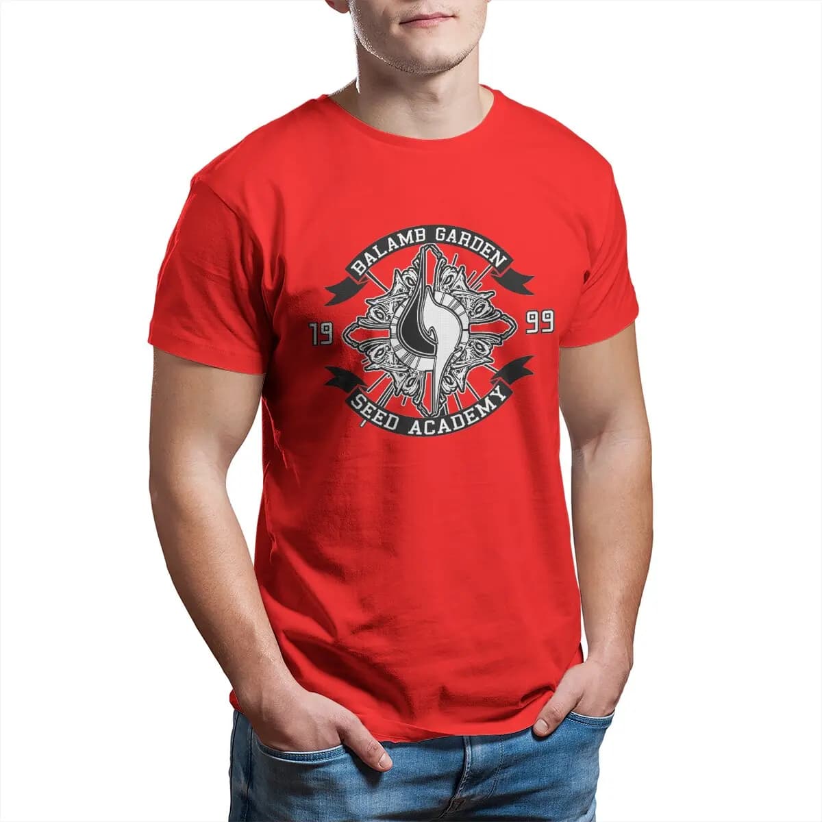 Balamb Garden Seed Academy Final Fantasy FFVIII FF8 T-shirt 100% coton imprimé, vêtements grande tai