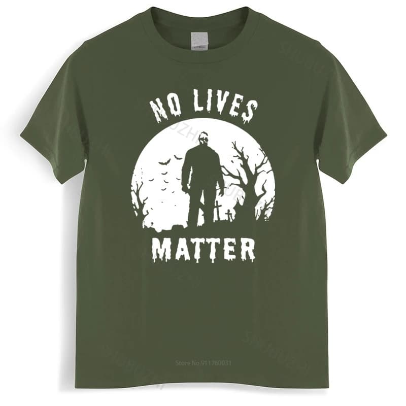 T-shirt d'été pour hommes No Lives Matter Michael Myers Halloween horreur drôle t-shirt unisexe t-sh
