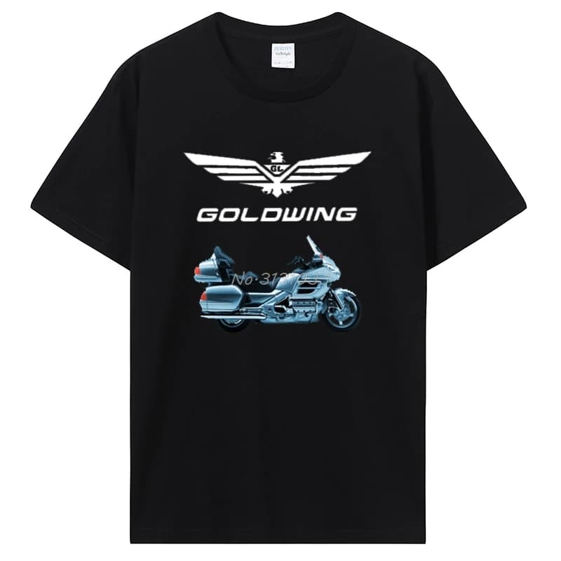 Silver Japanese Motorcycle Goldwing T-shirt Casual Fitness T Shirt Cotton Tops Tees Men's Clothing O