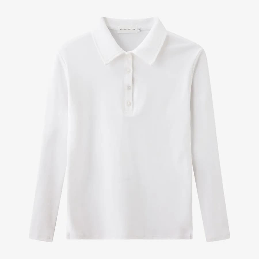 AS 2025 été femme ajusté design polo hauts haute qualité tissu extensible dame vêtements