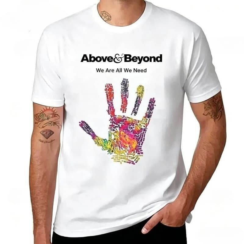 T-shirt Above & Beyond We Are All We Need, t-shirt graphique musical EDM pour les fans de musique él