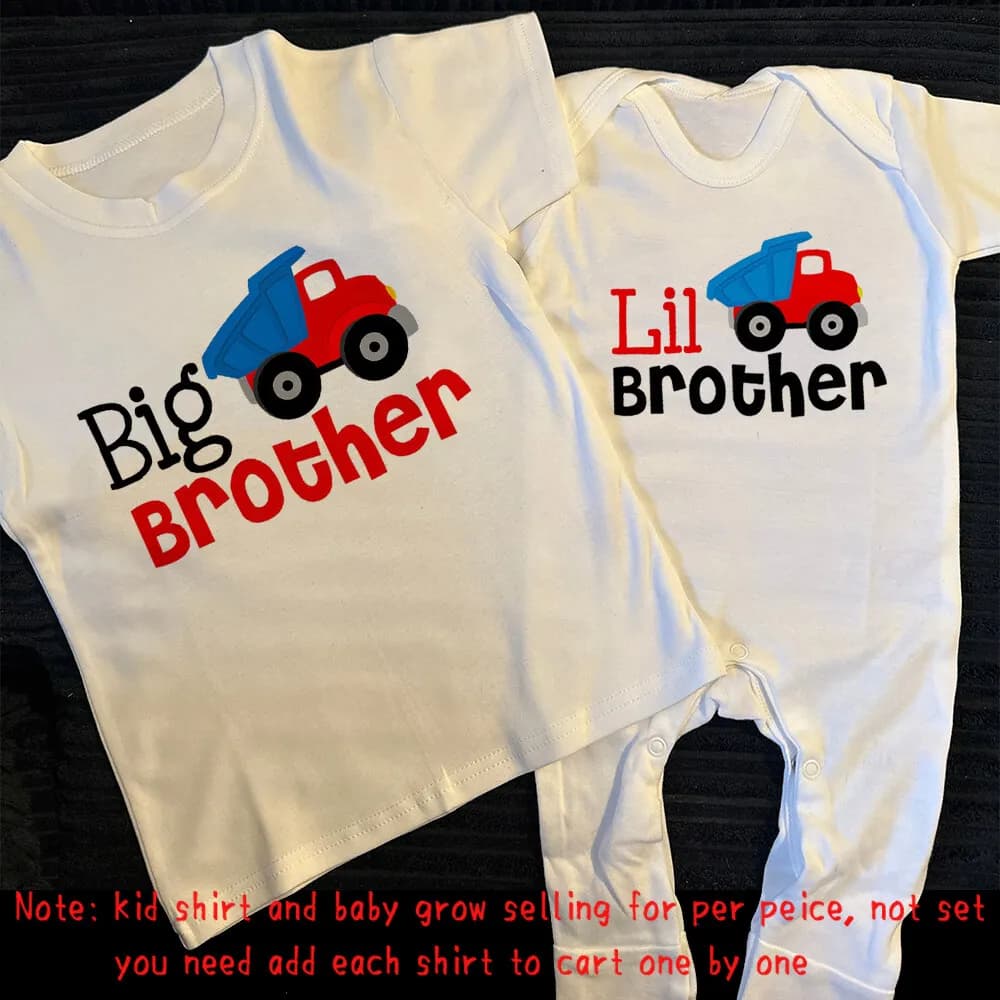 T-shirt assressentipour grands frères et petits frères et sœurs pour enfants, cadeaux de douche de b