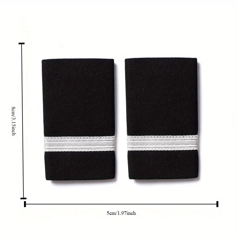 1 paire d'épaulettes décoratives pour vêtements, uniformes de pilotes professionnels, chemises à 4 b