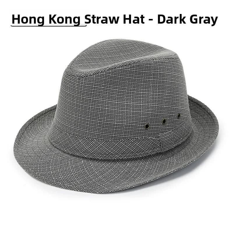 Chapeau de soleil en paille pour hommes, casquette respirante pour personnes âgées, été printemps, g