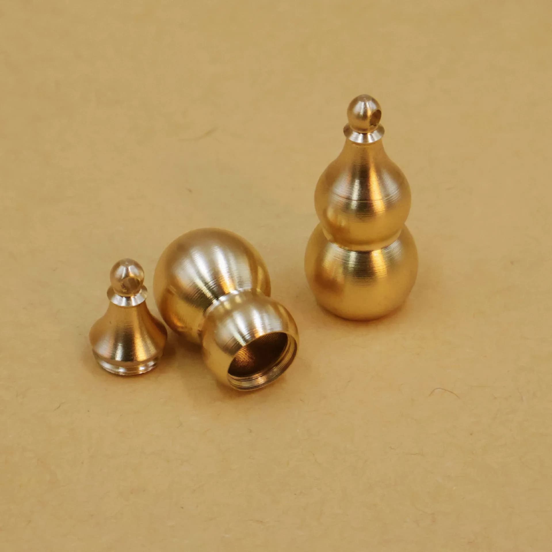 Mini figurine porte-clés en laiton Feng Shui en forme de calebasse, vente en gros, décoration intéri