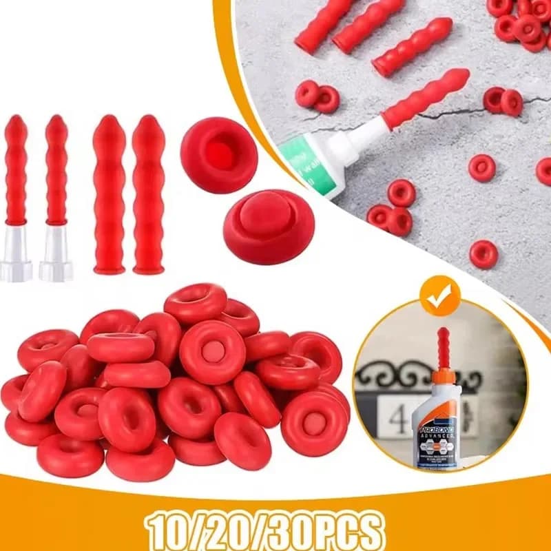 Bouchon de buse de pistolet à calfeutrage rouge, 10-30 pièces, économie de calfeutrage, pointe de co