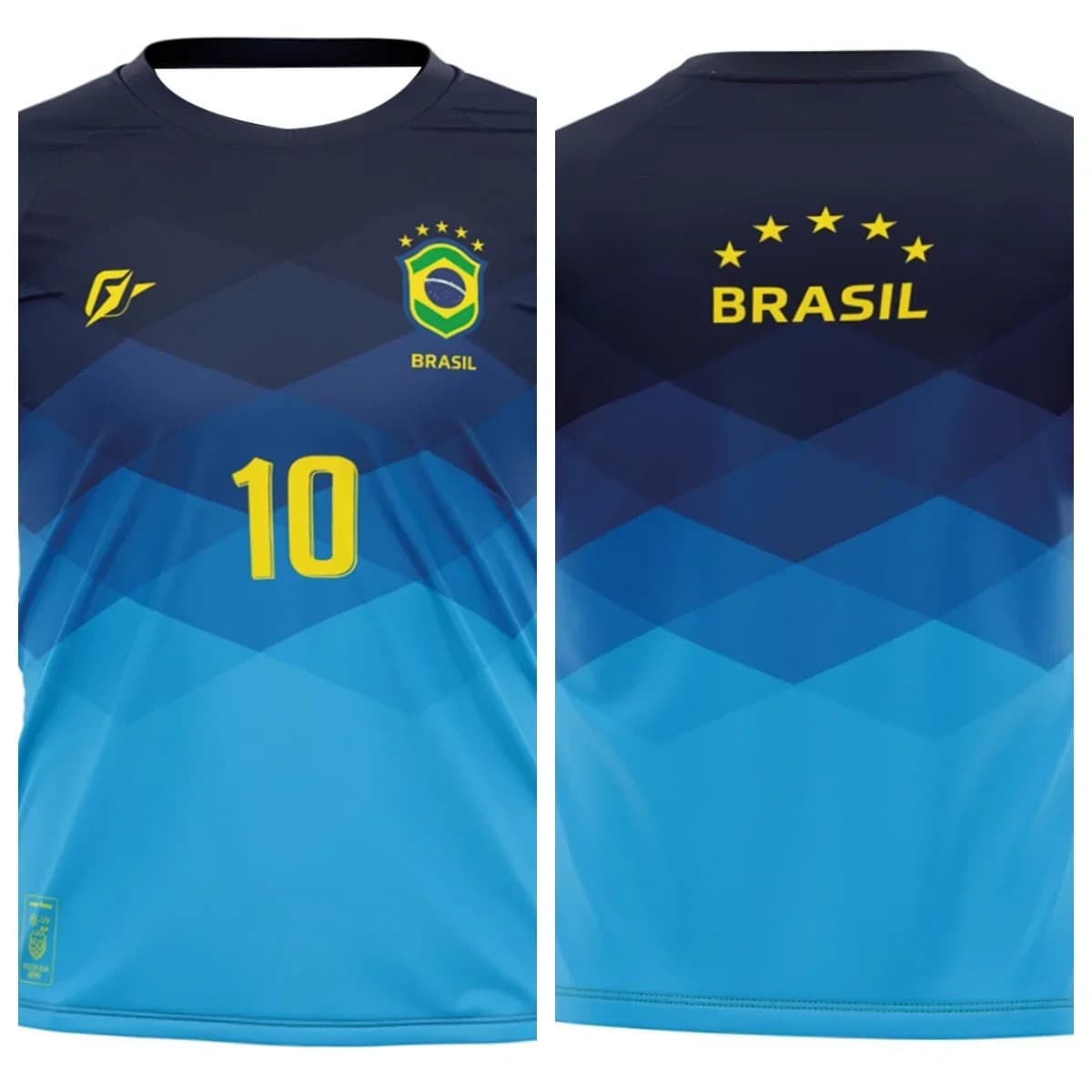 Nouveau Maillot de Volleyball/Sport 2026 Élégant Bleu Marine Jaune - Manches Dégradées Vertes Drapea