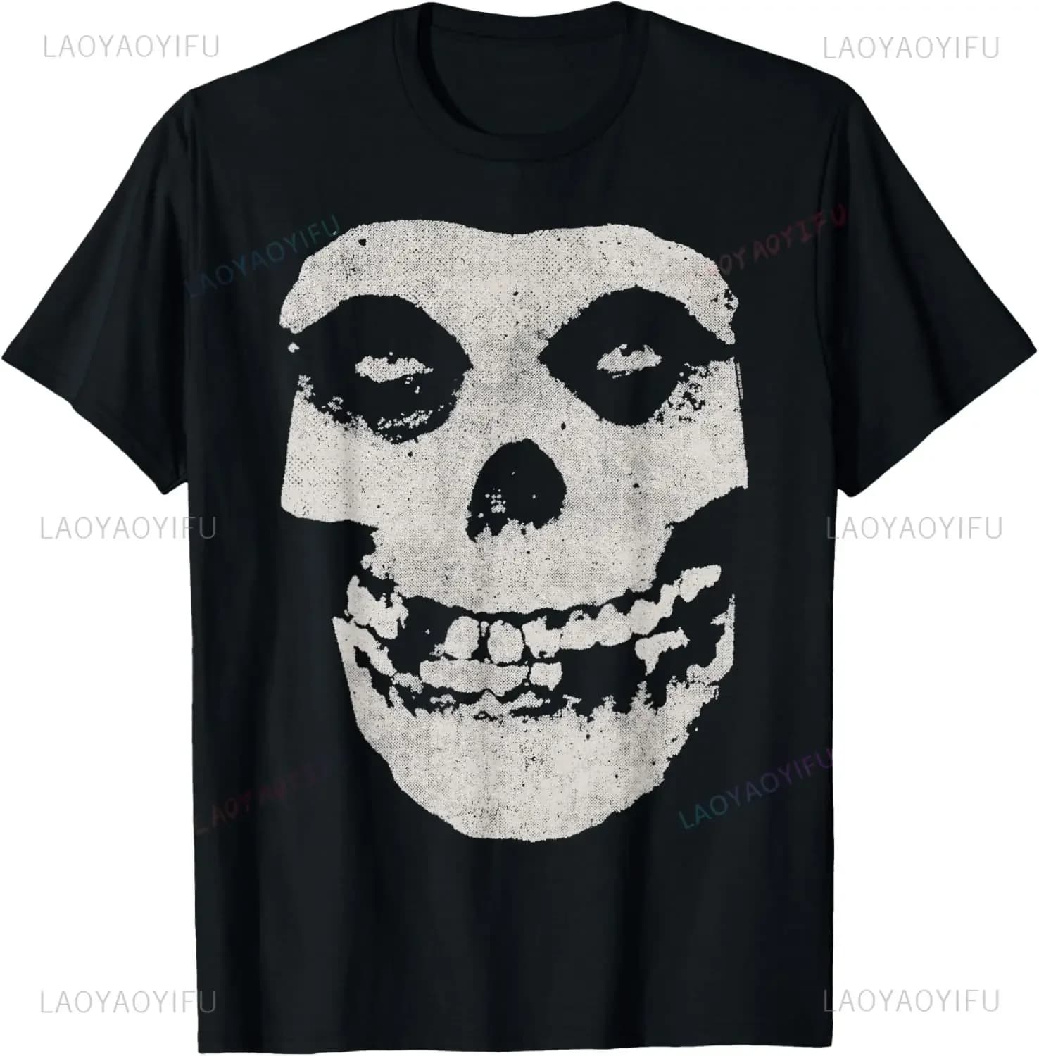 Summer Misfits T-Shirt crâne en détresse unisexe pour hommes femmes-Vintage gothique Streetwear surd