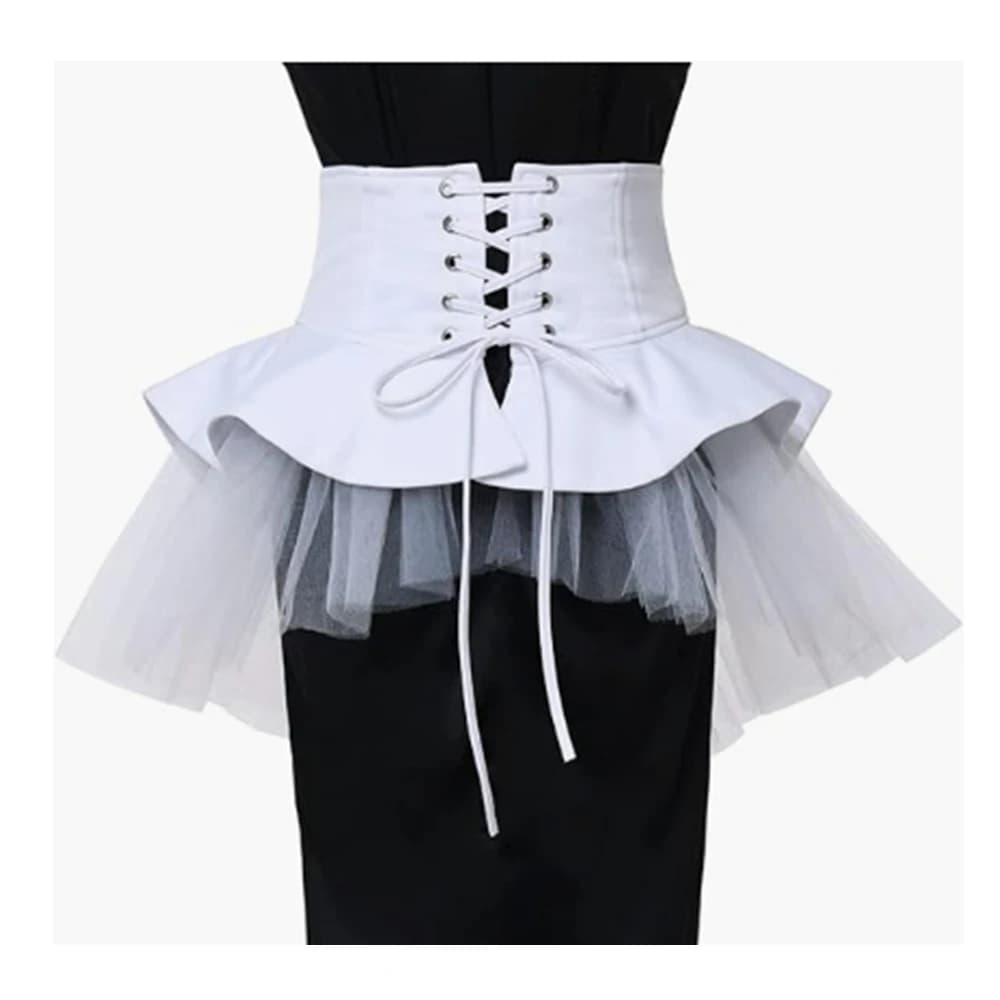 Steampunk femmes jupes en Tulle ceinture de taille pour femme volants Pirate Corset Costumes