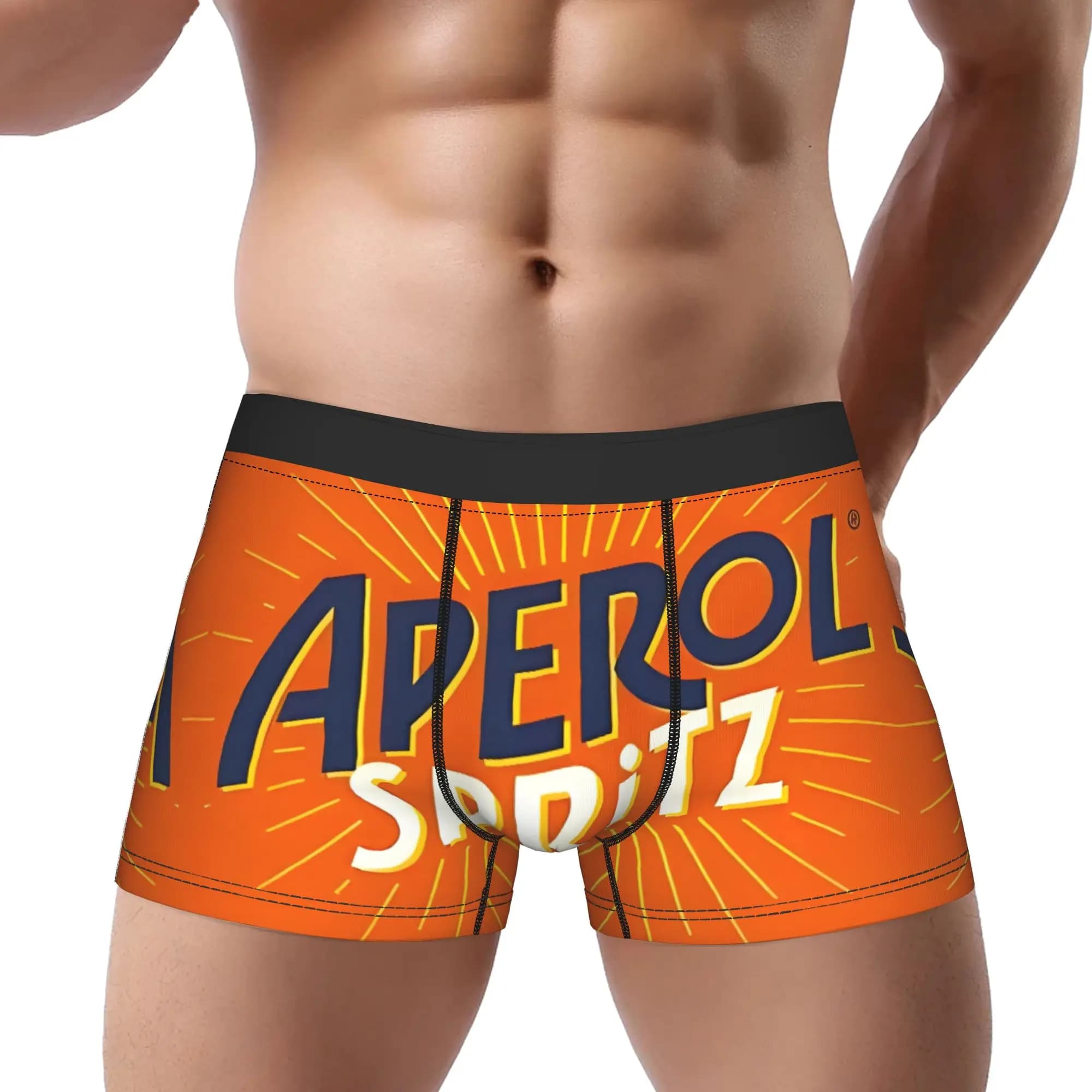Aperol Spritz Orange Underpants Homme Culottes pour homme Sous-vêtements pour homme Short imprimé Ap