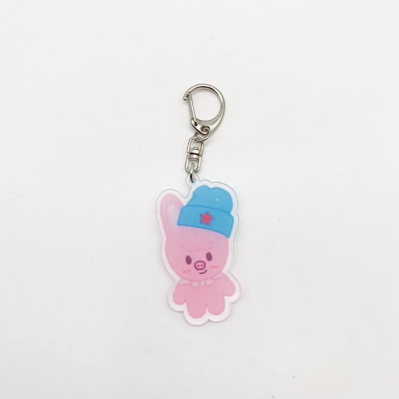 Groupe ATE mâle idole dessin animé acrylique porte-clés suspendu pendentif porte-clés sac à dos Feli