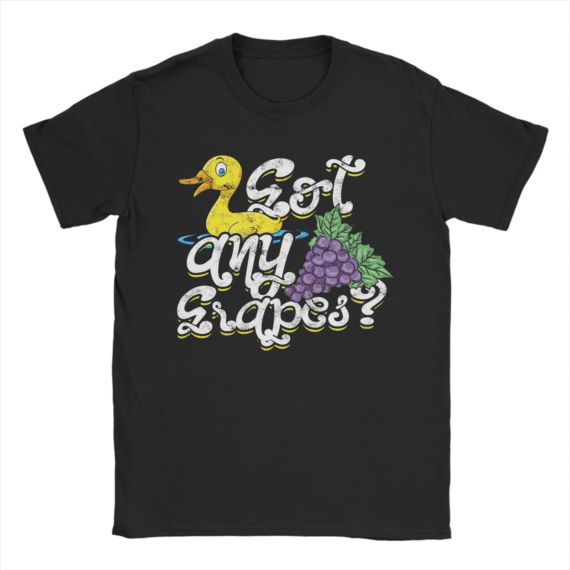 Got any grapes t-shirts mignons en forme de canard pour hommes, t-shirt en pur coton, col rond, manc
