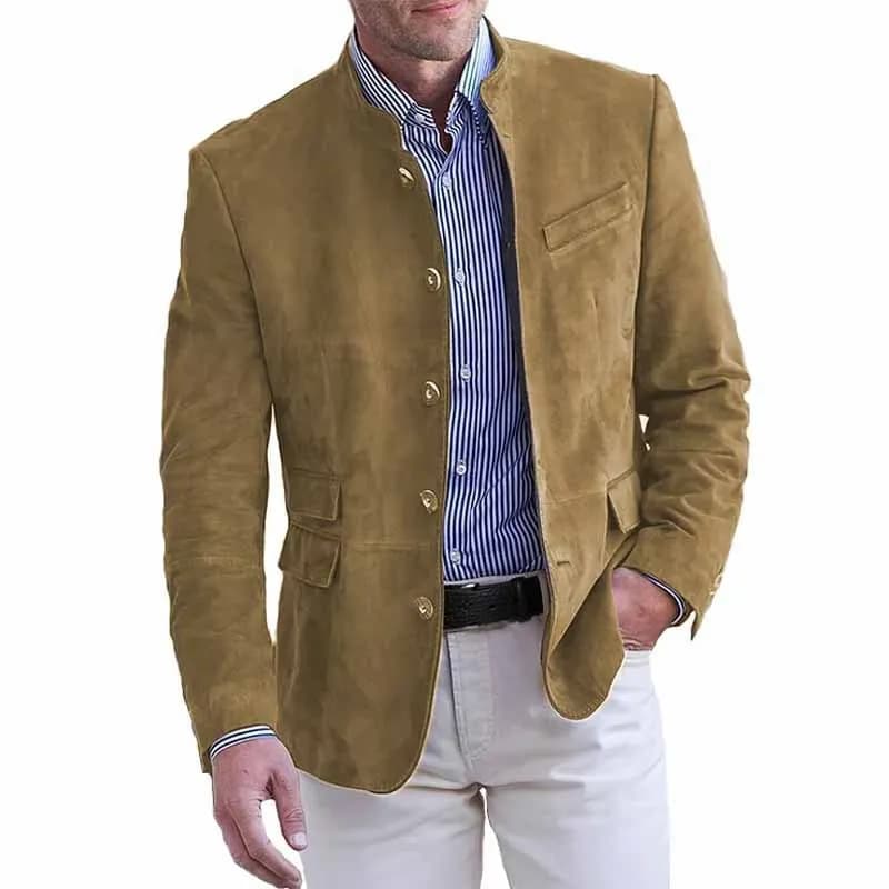 Amazon AliExpress Costume Manteau Automne/Hiver Blazer en daim décontracté pour homme