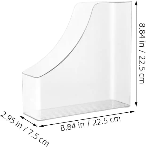 Boîte de rangement A4 en acrylique pour documents, organiseur de fichiers en plastique, porte-revues