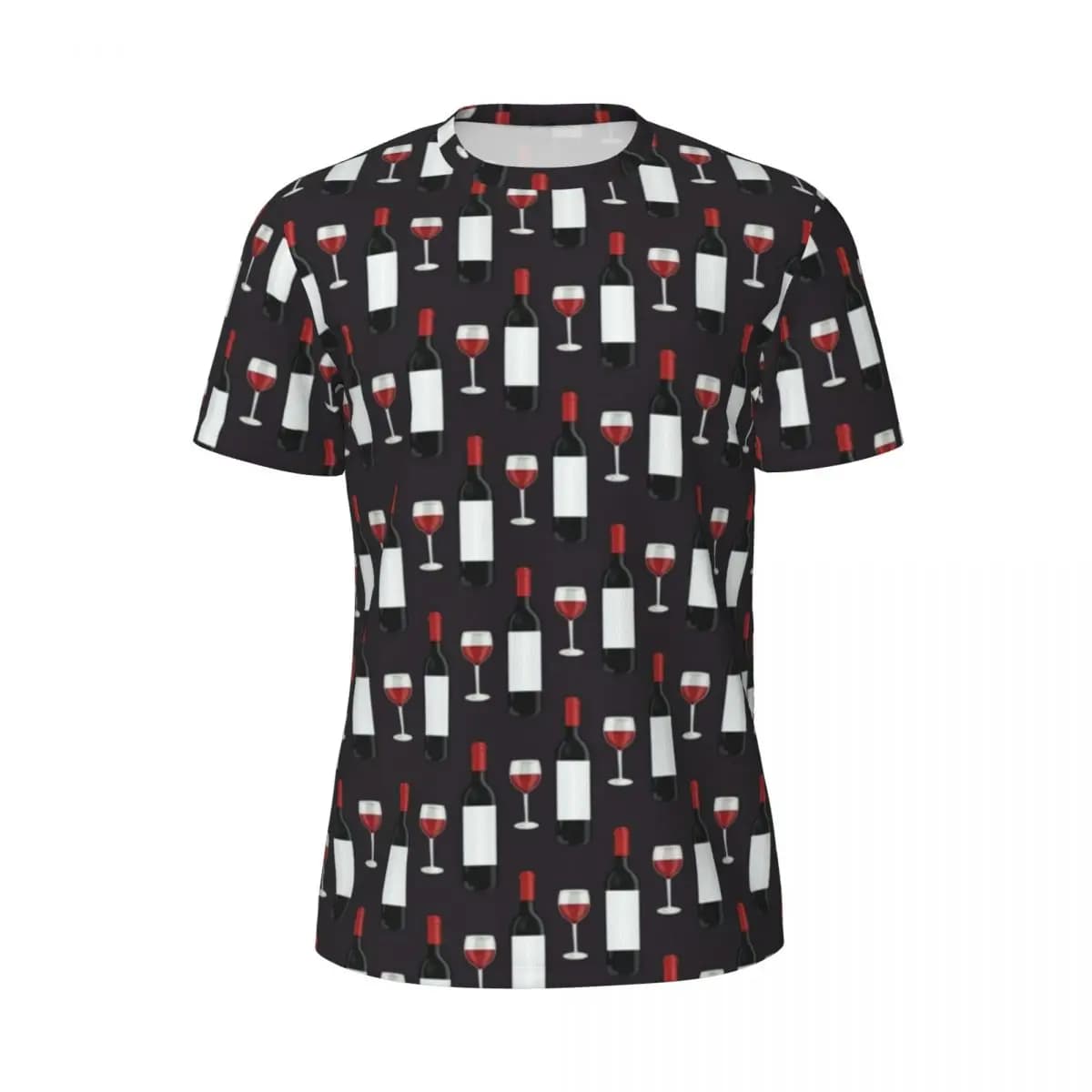Modèle de vin t-shirt de sport été vin rouge imprimé T-Shirts géniaux à la mode Cool t-shirt pour ho