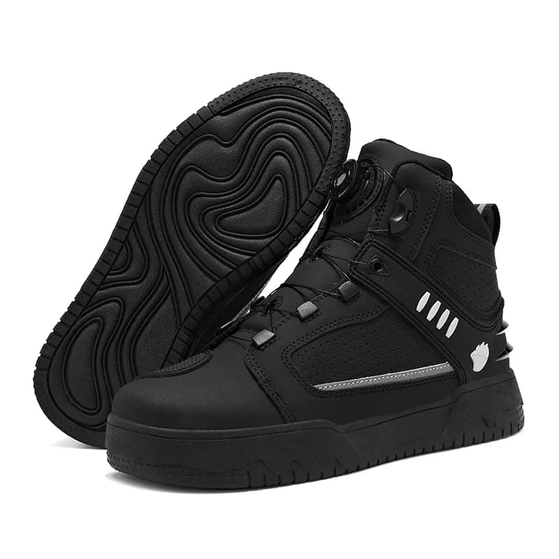 Bottes de moto pour hommes, chaussures de motard, baskets en cuir microfibre, chaussures d'aventure,
