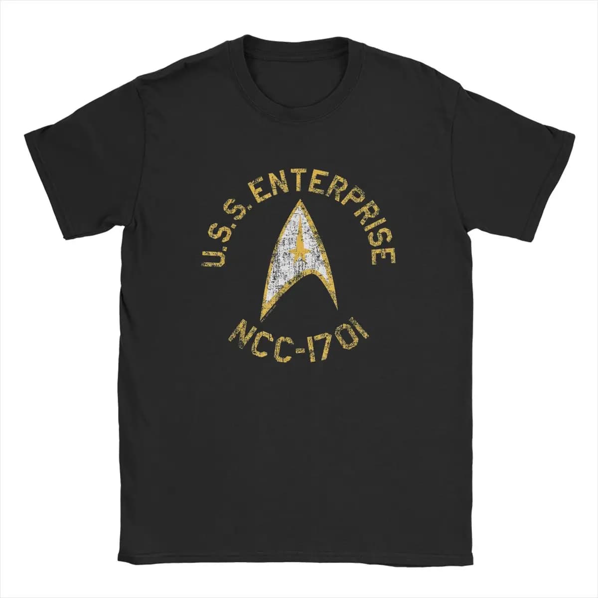 Hommes étoiles Treks collègiate T-Shirt film série tv pur coton vêtements décontracté à manches cour