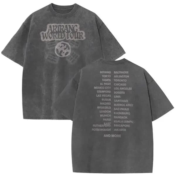T-shirts de concert de la tournée 2026 du groupe pop pour femmes et hommes, manches courtes, 100% co