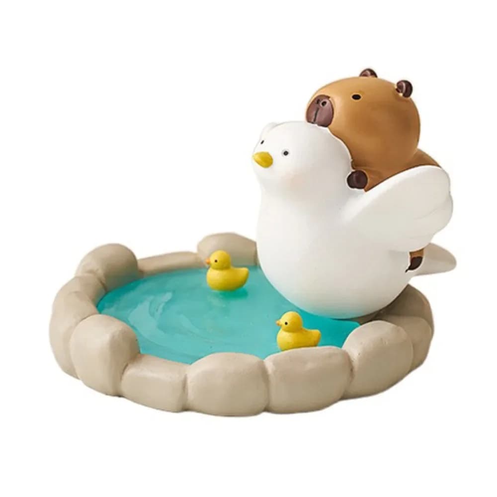 Crocodile Capybara support pour téléphone Figurines d'animaux décor de bureau Capybara support Mobil