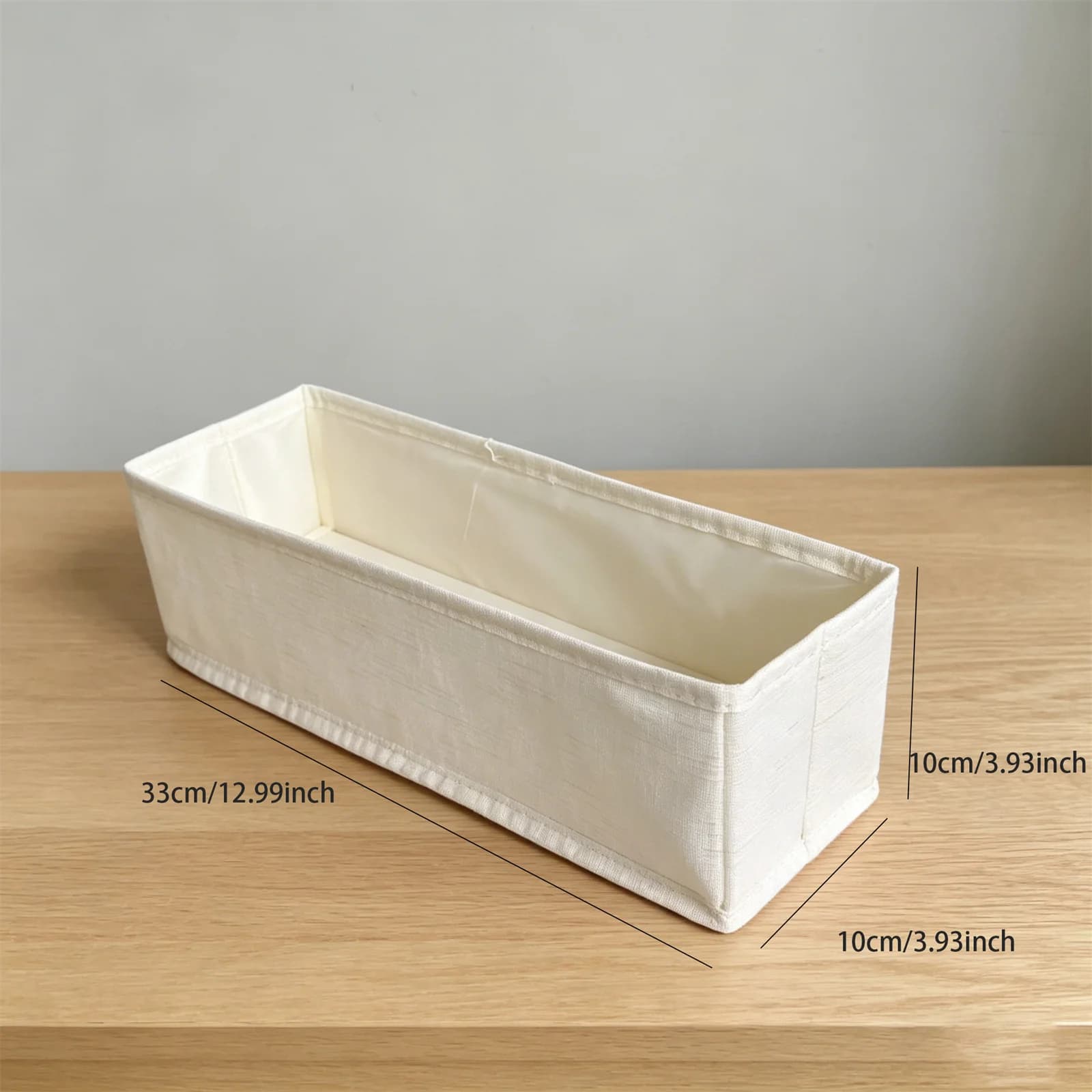 Organiseur de tiroirs pour sous-vêtements et chaussettes, paniers de rangement rectangulaires longs 