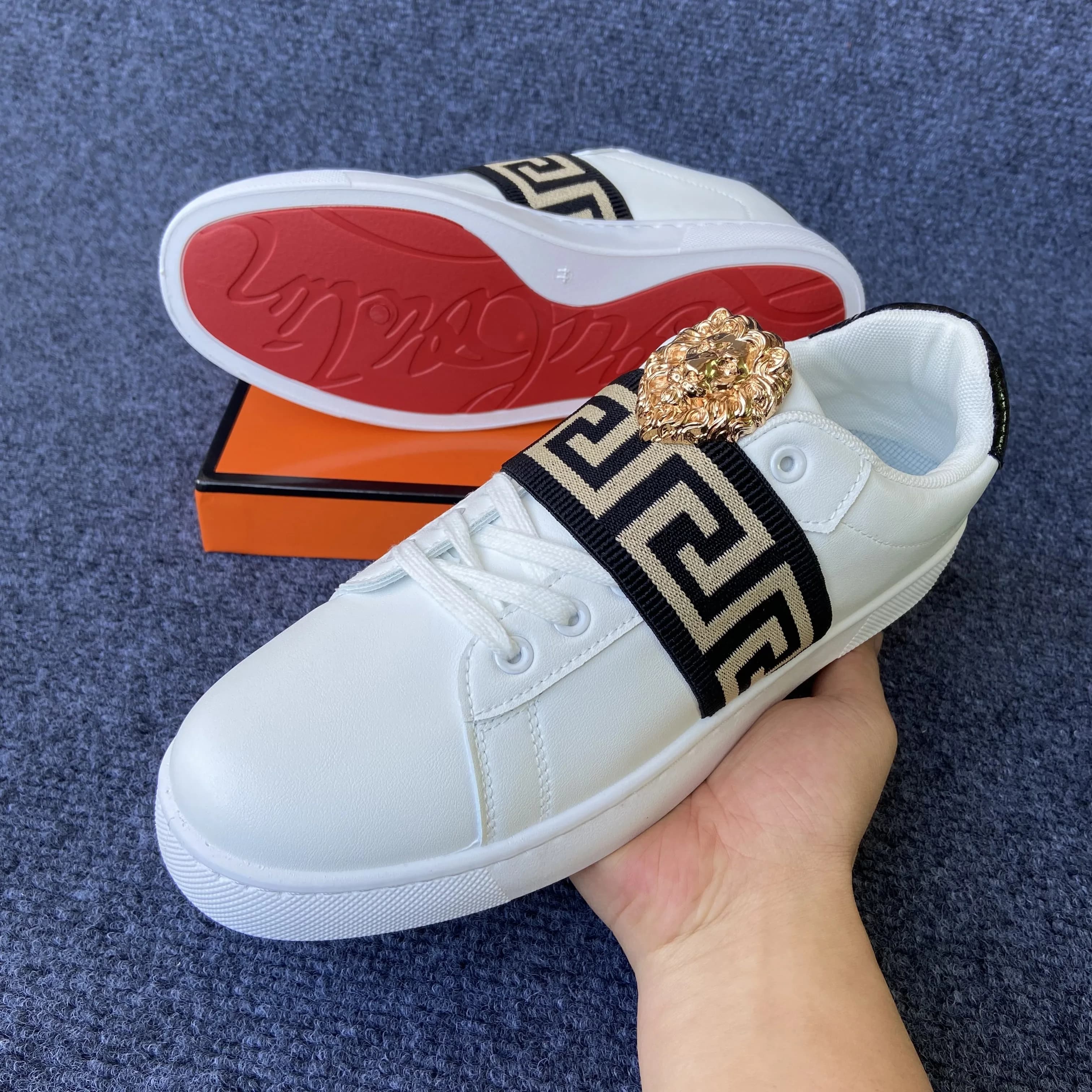 Chaussures de créateur de marque italienne baskets pour homme formateurs chaussures décontractées po