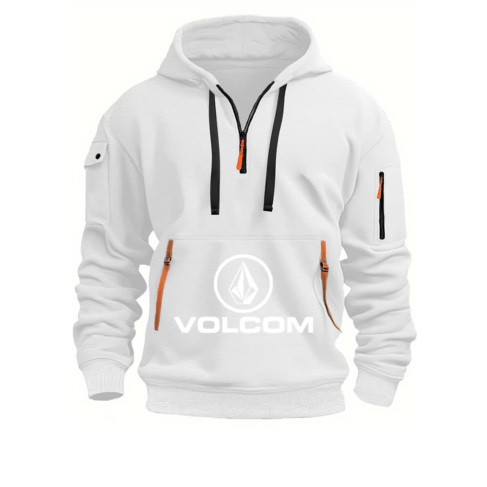 VOLCOM 2025 printemps automne hommes demi fermeture éclair sweat à capuche sport décontracté pull Ha
