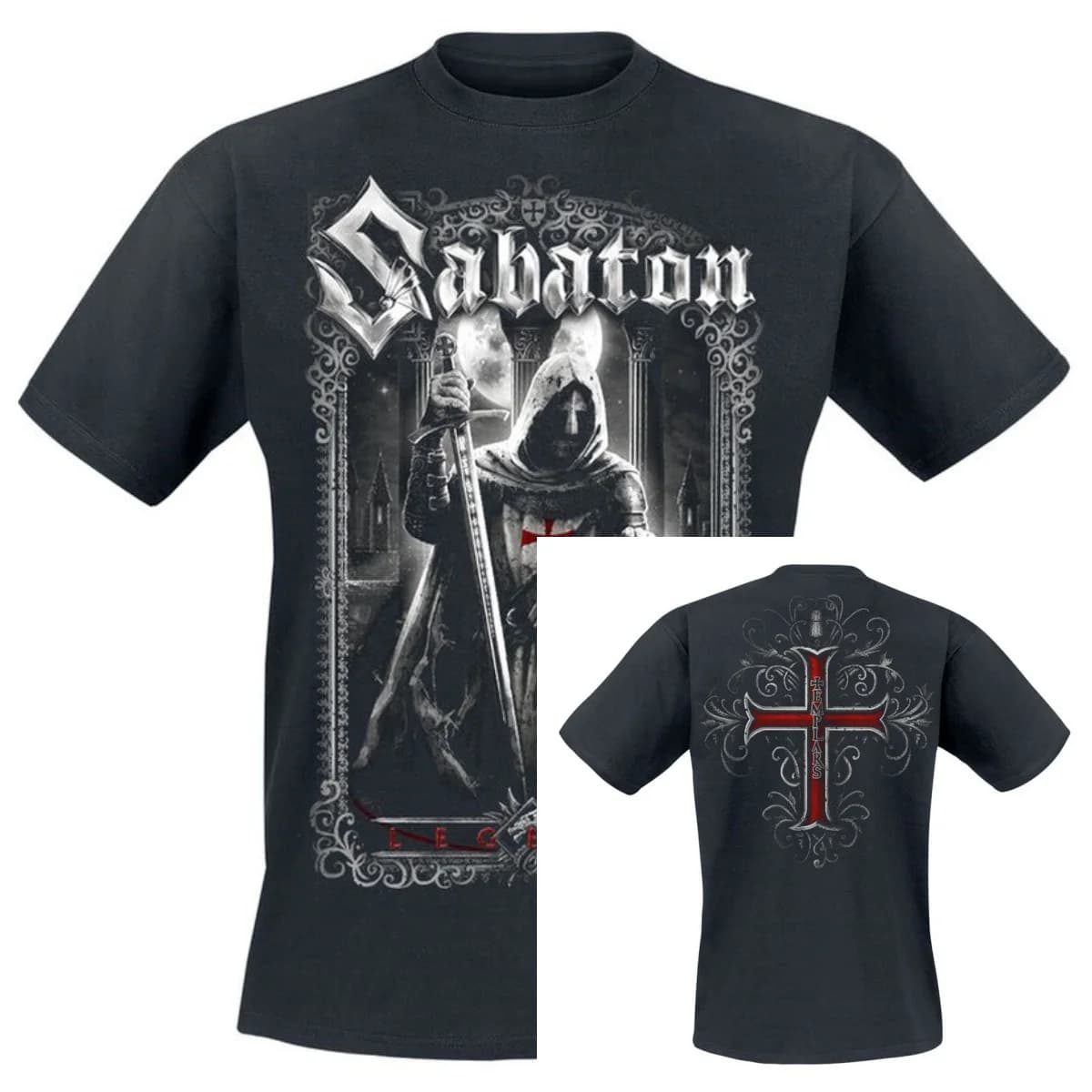 T-shirt unisexe en coton à motif Sabaton, manches courtes, style décontracté, vintage, de marque de