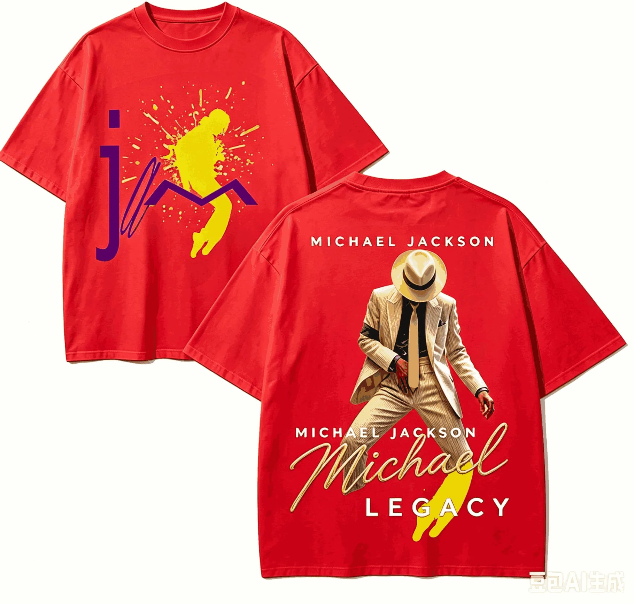 T-shirt Michael Jackson pour les fans, unisexe, style Harajuku, surdimensionné, manches courtes, str