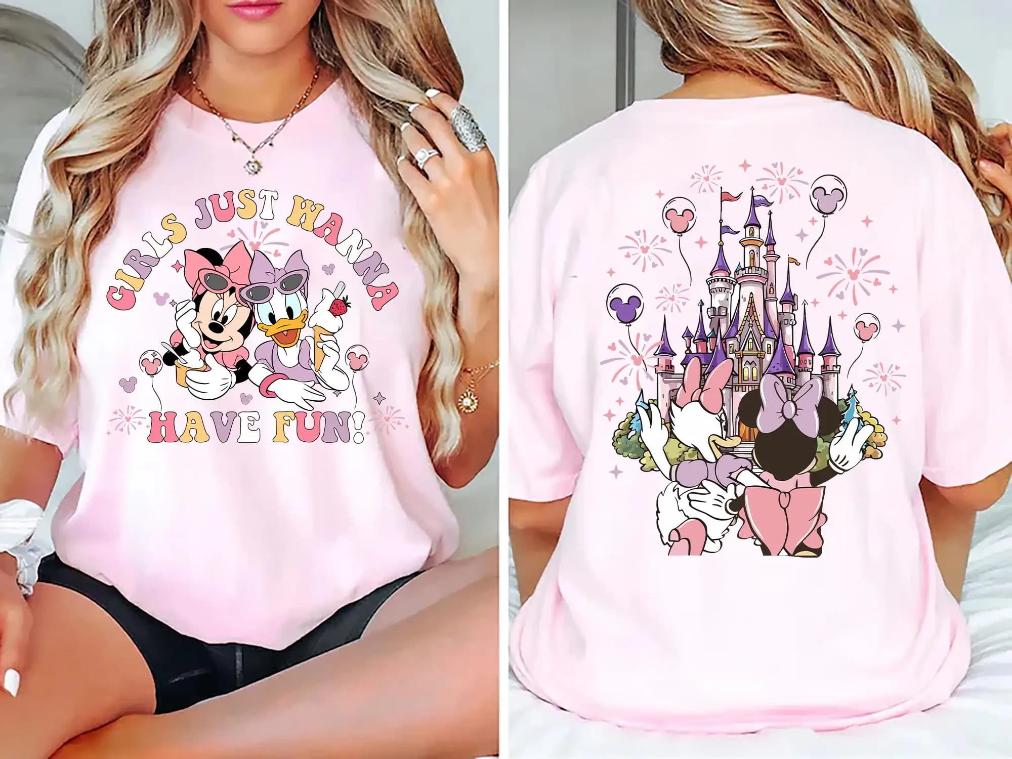 T-shirt Disney Girls Just Want To Have Fun, T-shirt d'été Disney Minnie Daisy, T-shirt Disney Best F