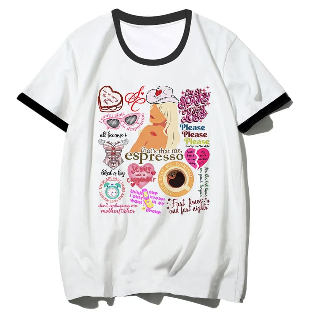 Sabrina Carpenter chemise adolescent graphique à la mode numérique Grunge université respirant t-shi