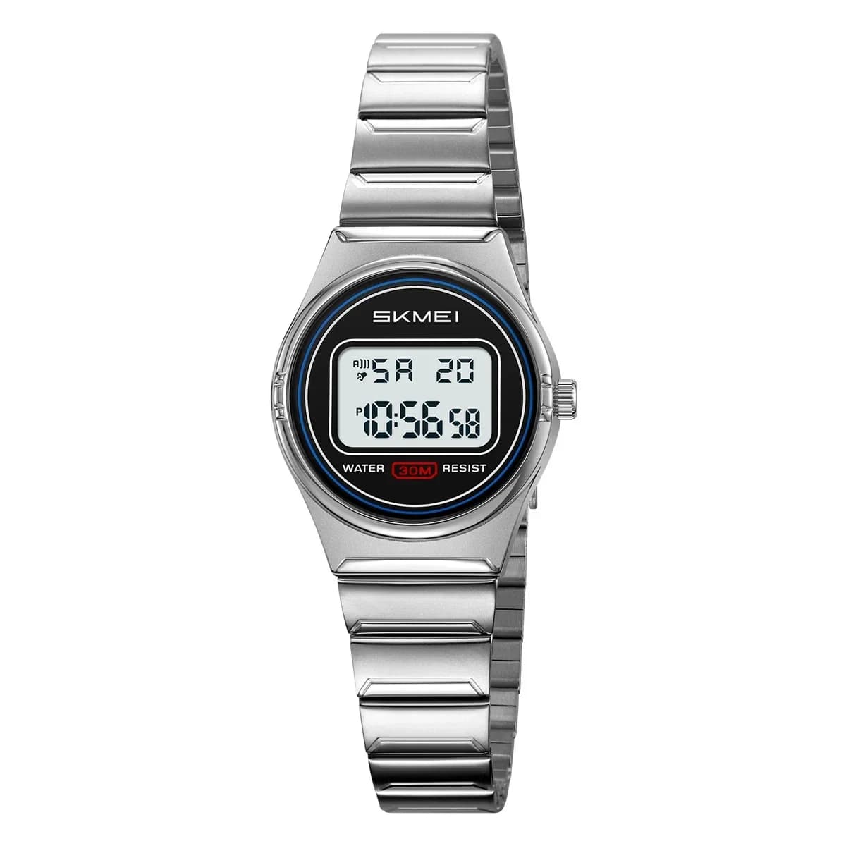 SKMEI 2338 montre petites montres numériques en acier inoxydable femmes marques montres de luxe étan
