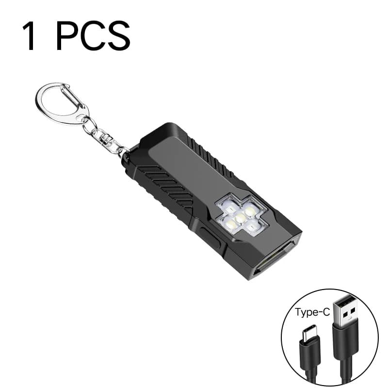 Mini lampe torche portable à accrocher à la ceinture, multifonctionnelle, recharge d'urgence, anti-c