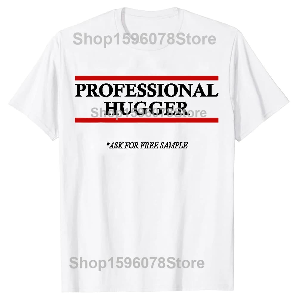 Free Hugs Professional Hugger T-shirts pour hommes et femmes, en pur coton, humoristique, Streetwear