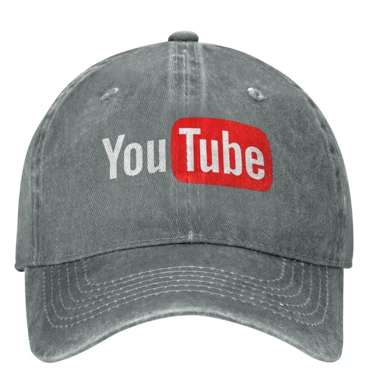 YouTubed casquette de Baseball Logo vidéo américain ajusté rétro femmes hommes camionneur papa chape