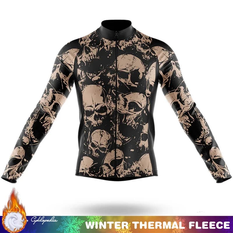 Pull de cyclisme crâne Maillot polaire hommes hiver tenue thermique homme 2026 vêtements vestes Mail