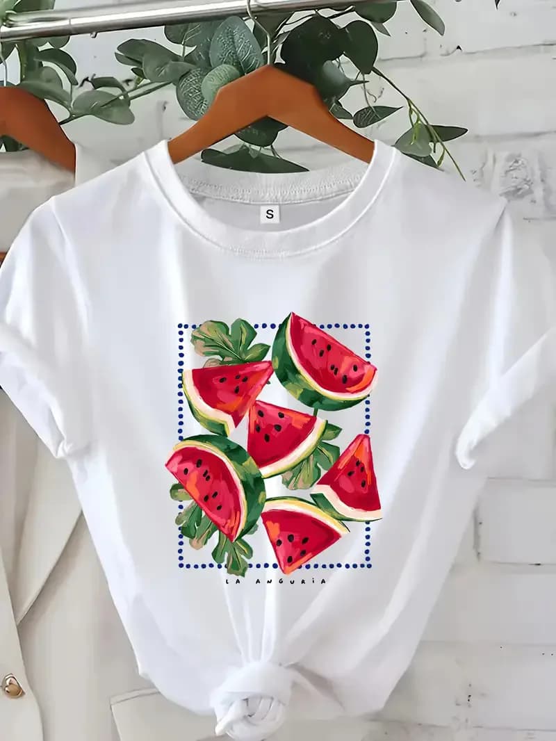Coton 100% un nouveau T-shirt à manches courtes le plus vendu pour les vêtements pour femmes avec de