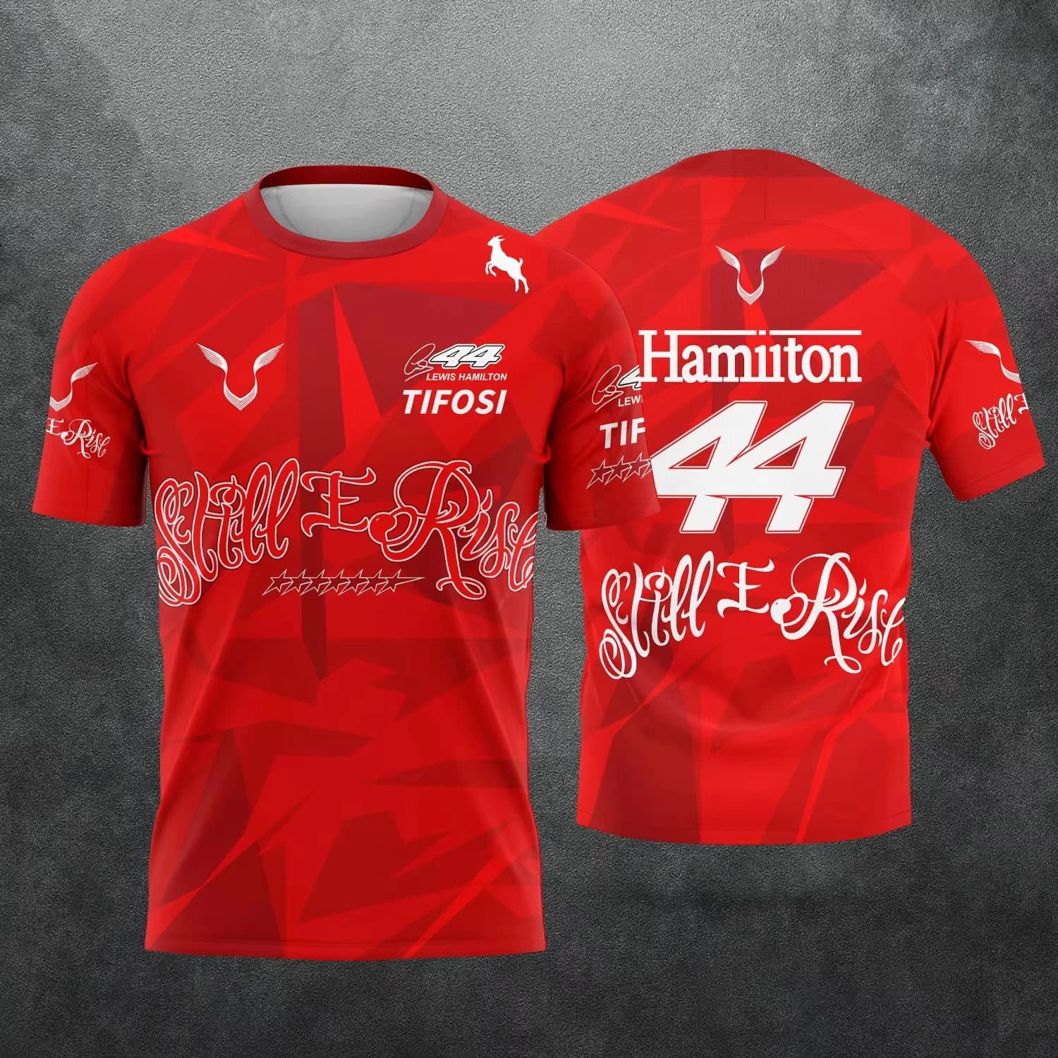 Lewis Hamilton pour hommes # 44 Still I Rise T-shirt de cyclisme à manches courtes en jersey graphiq