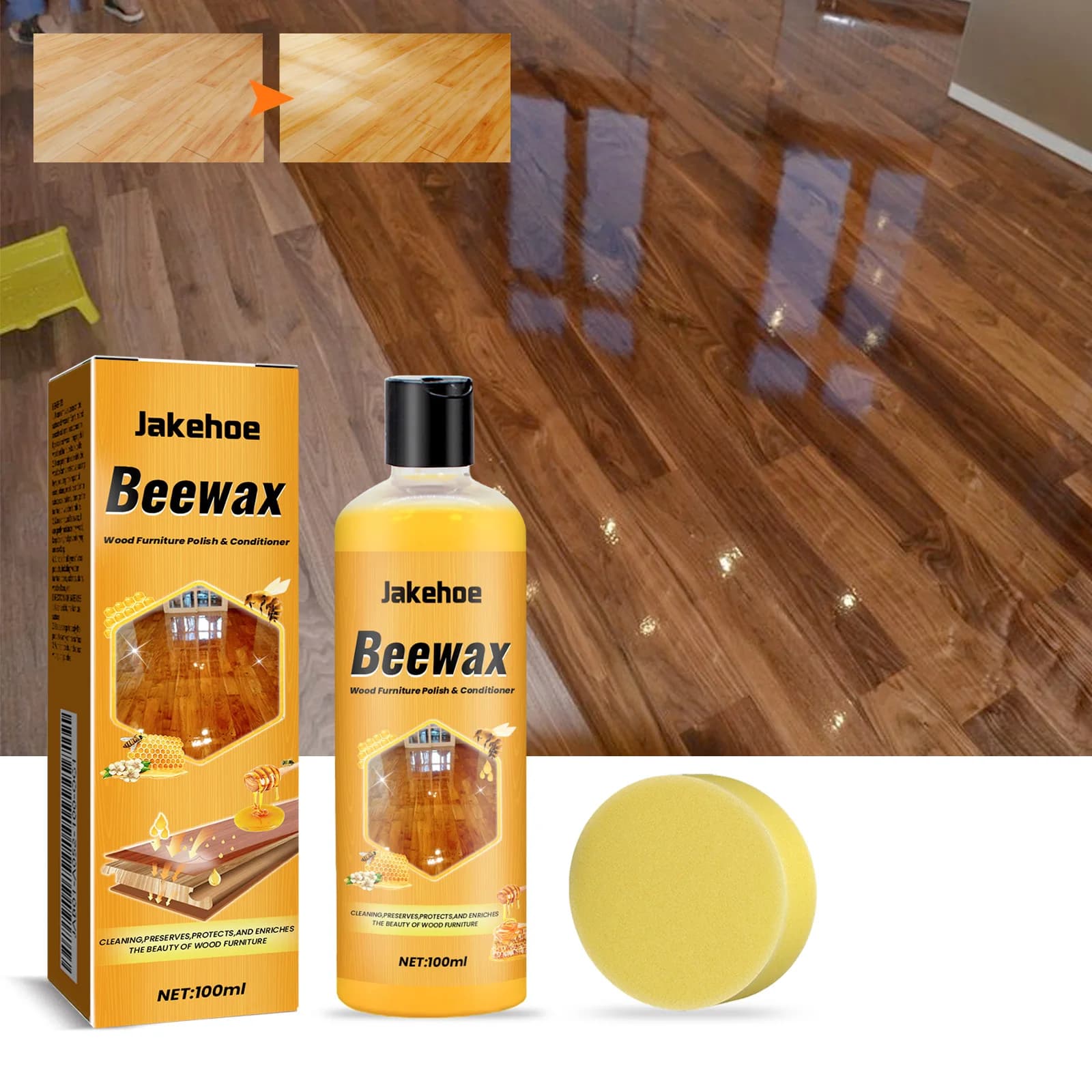 Nettoyant pour sols; Cire de protection et d'entretien pour parquets domestiques, pour la décontamin