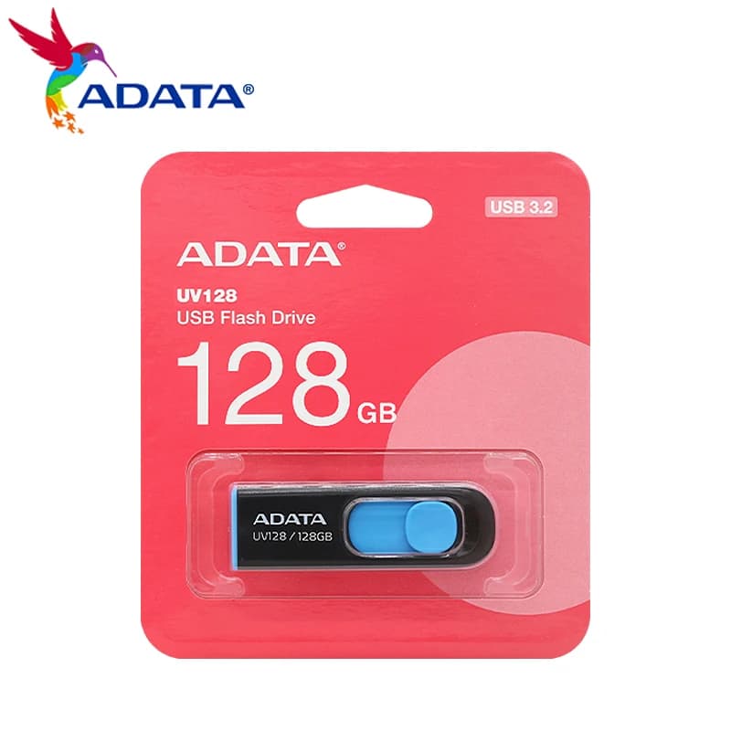 ADATA UV128 USB3.2 Gen 1 disque Flash clé mémoire haute vitesse 32GB 64GB 128GB 256GBU clé pour ordi