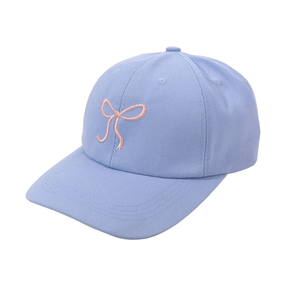Casquette de baseball tendance style coréen avec nœud, en coton, réglable, brodée, style Y2K, pour f