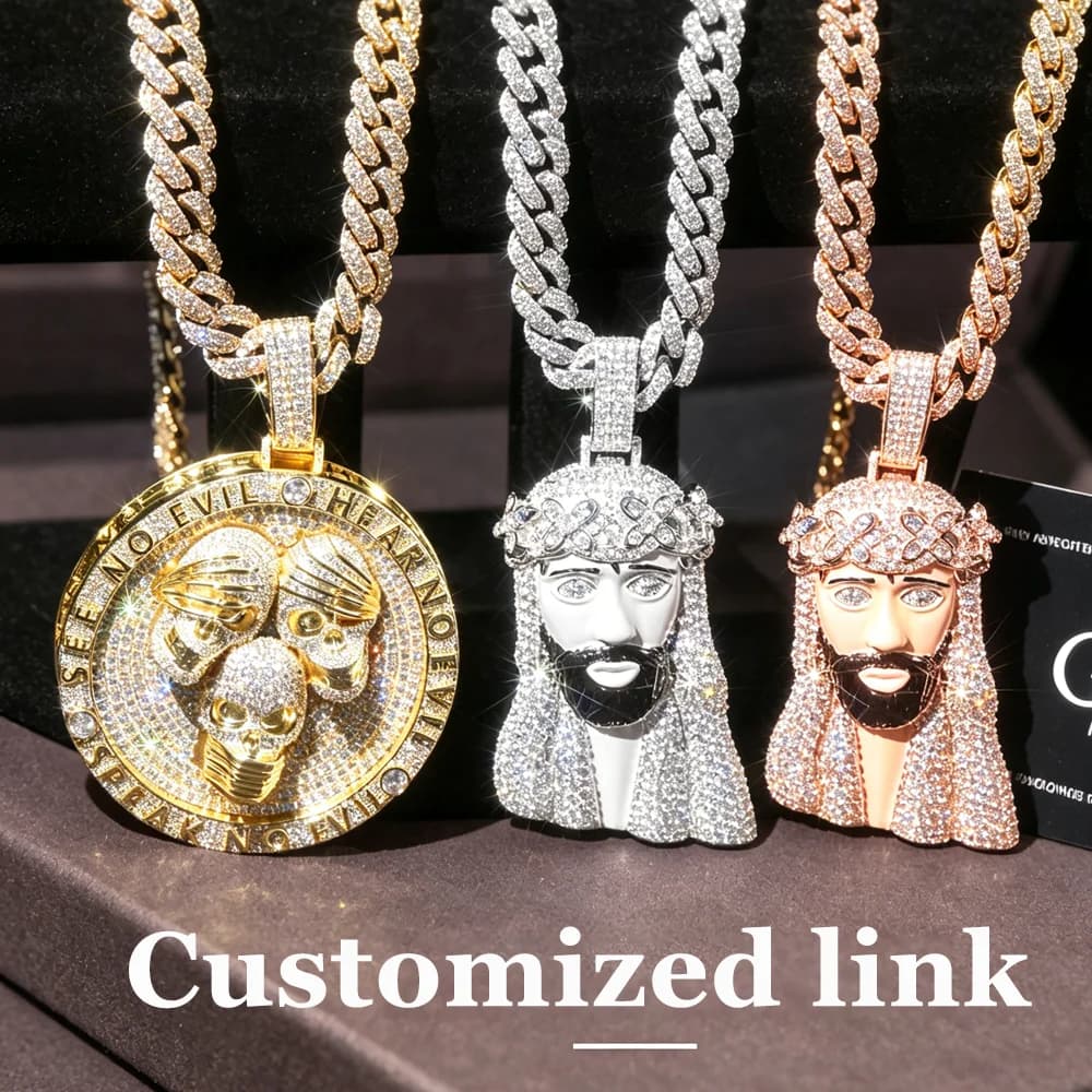 Lien personnalisé, accessoires de bijouterie hip-hop, service de personnalisation de bijoux, demande