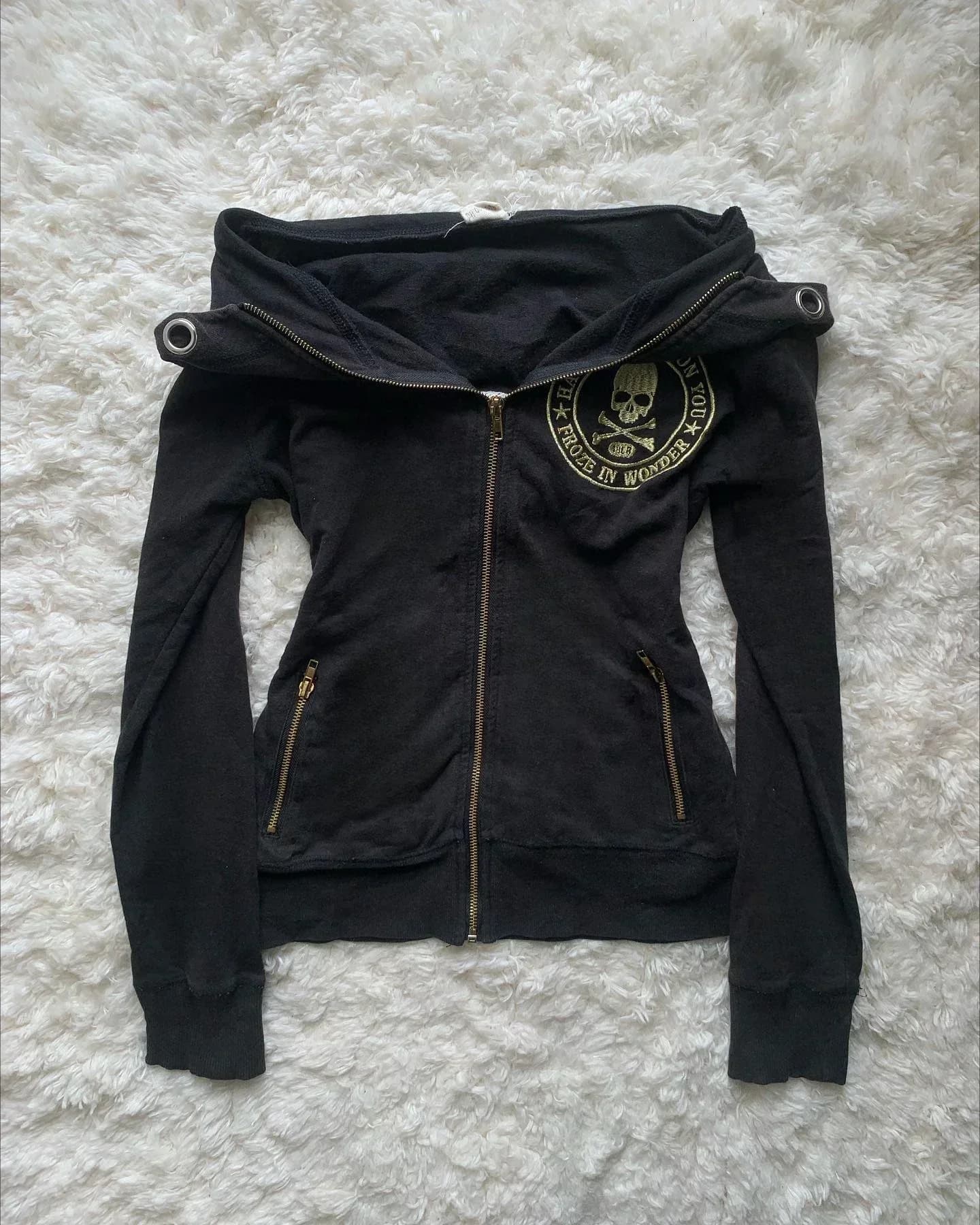 Sweat à capuche américain Sexy en maille strass brillant, dos nu, vêtements Y2K pour femmes, mode ch