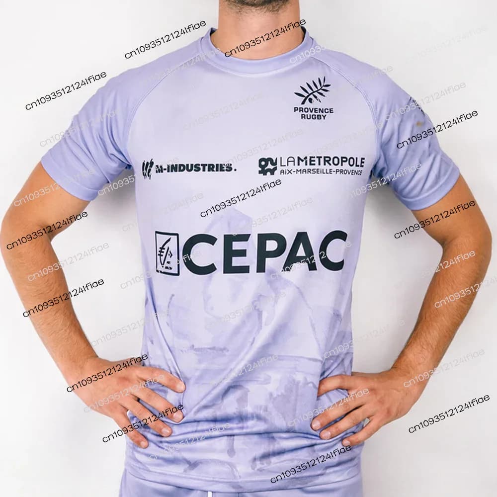 T-shirt à manches courtes pour homme Provence rugby 2026, élégant, décontracté, respirant, séchage r
