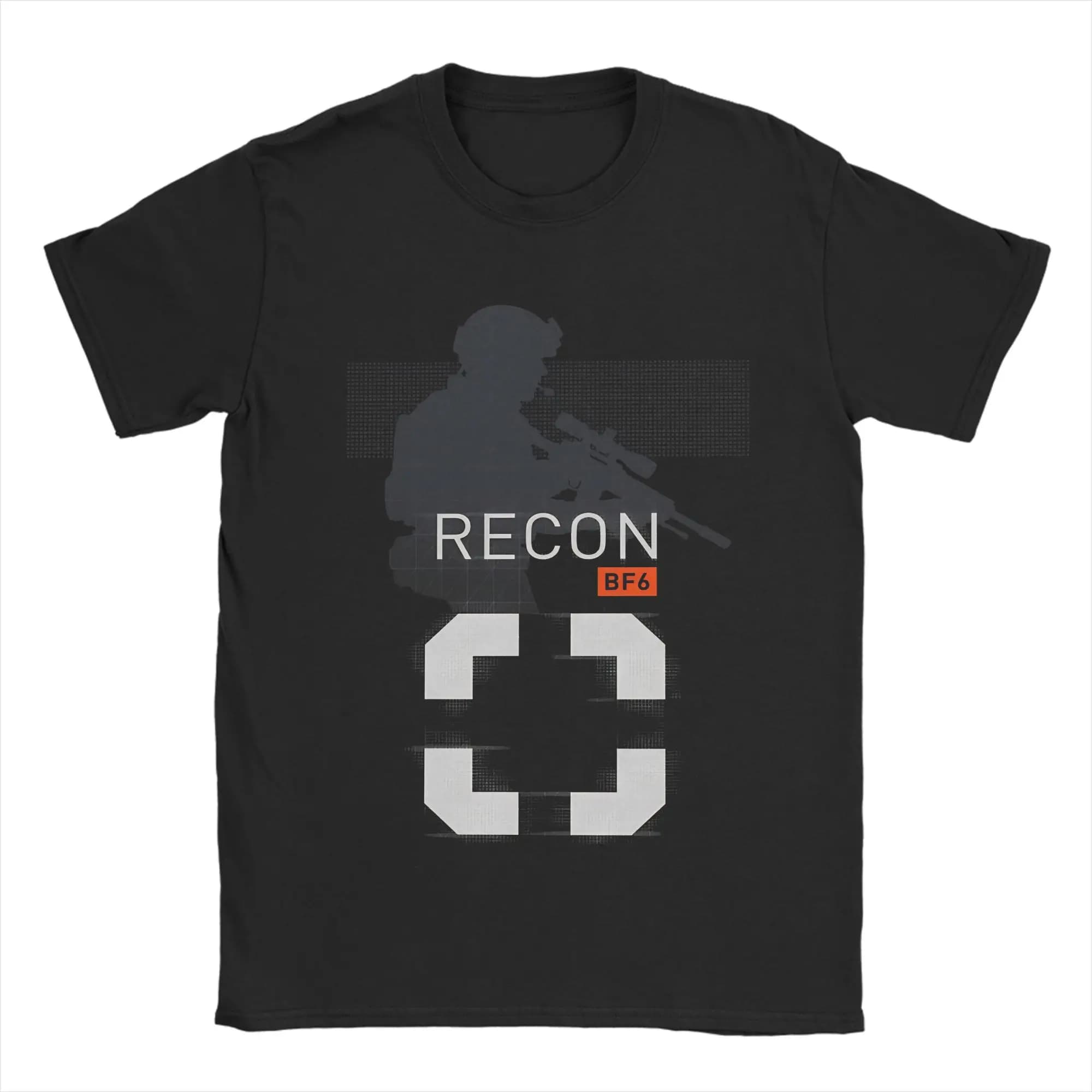 T-shirt vintage Battlefield 6 avec emblème de classe Recon, en coton, tendance, pour hommes, vêtemen